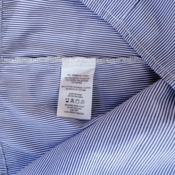 DRA Anthropologie Blue and White Striped Ruffled Tiered Bell Sleeves Top Size S - Picture 6 of 6